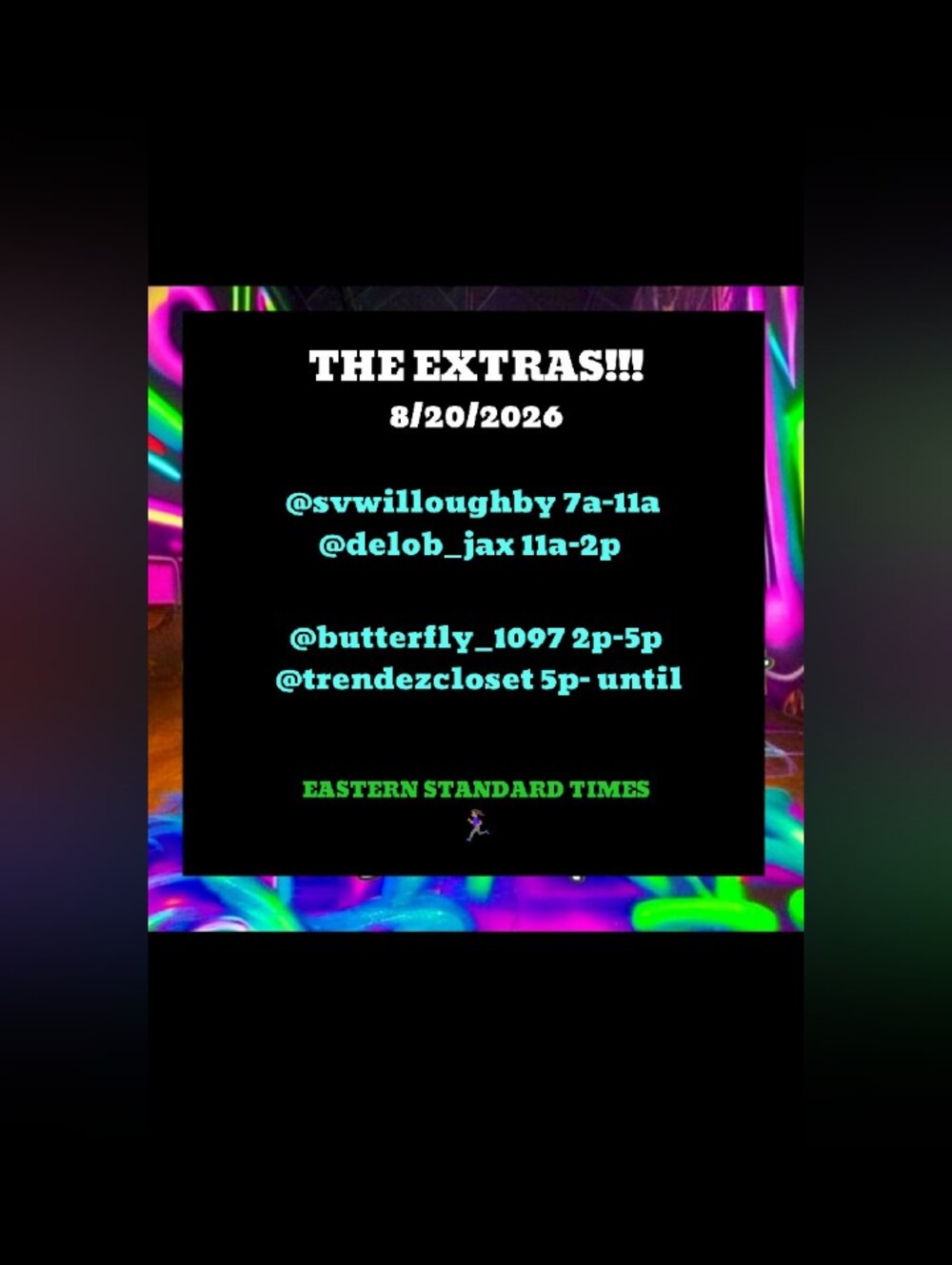 The EXTRAS Share Show Marathon! This Thursday 8/20/26 2-5 PM EST